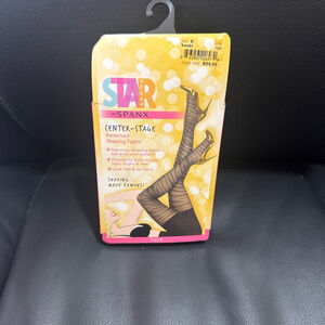 Spanx Tiger Patterned Shaping Tights Black Size B/115-150lb 4’10”-5’9”